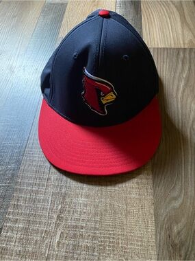 Source Unknown Navy and Red Baseball Cap with Cardinal Patch